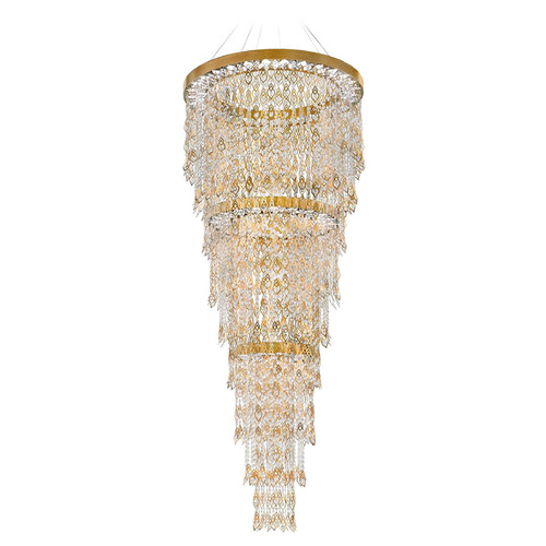 Schonbek Lighting Schonbek Worldwide Lighting Pavona Heirloom Gold LED Pendant Light S9192-22R