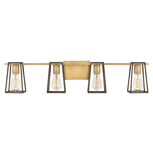 Hinkley Filmore 33.50-Inch Heritage Brass & Oil Rubbed Bronze Bath Light by Hinkley Lighting 5164HB