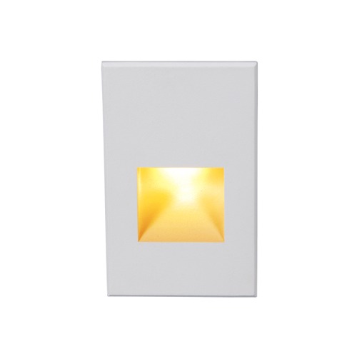 WAC Lighting White LED Recessed Step Light with Amber LED by WAC Lighting WL-LED200F-AM-WT