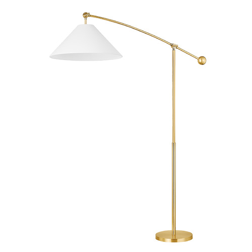 Mitzi by Hudson Valley Mitzi By Hudson Valley Birdie Aged Brass LED Swing Arm Lamp with Coolie Shade HL696401-AGB