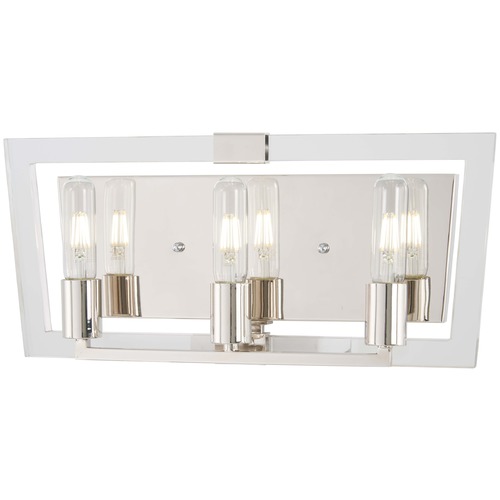 George Kovacs Lighting Crystal Chrome 3-Light Bath Light in Polished Nickel by George Kovacs P1373-613
