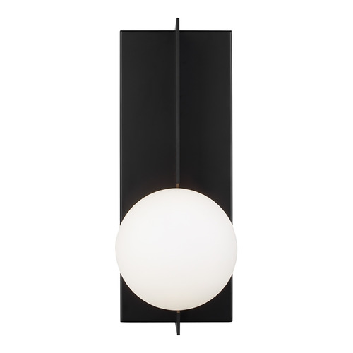 Visual Comfort Modern Collection Sean Lavin Orbel LED Wall Sconce in Black by Visual Comfort Modern 700WSOBLB-LED930