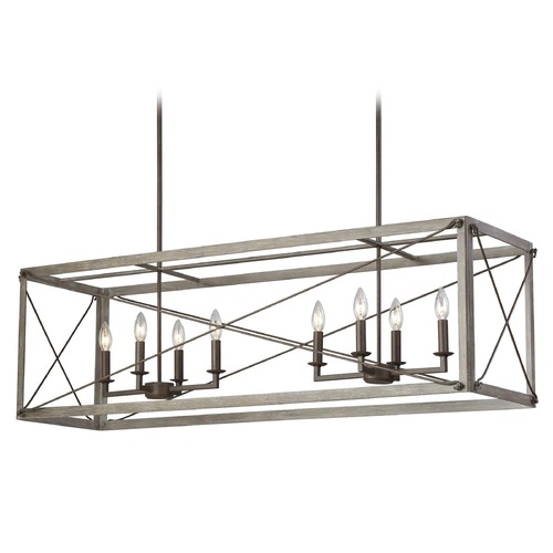 Visual Comfort Studio Collection Thornwood LED Linear Light in Washed Pine & Iron by Visual Comfort Studio 6626308EN-872