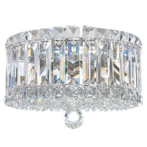 Schonbek Lighting Schonbek Worldwide Lighting Plaza Polished Stainless Steel Flushmount Light 6692O