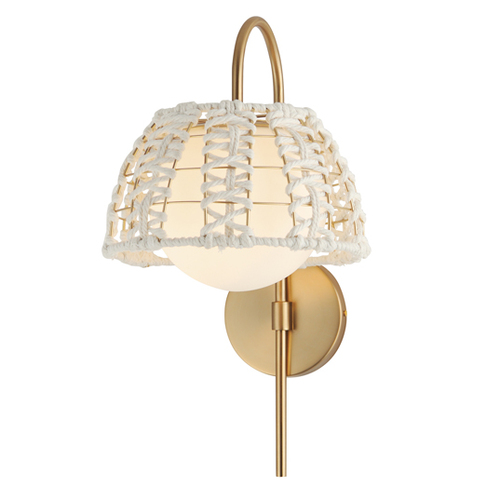 Maxim Lighting Macrame Wall Sconce in Gold by Maxim Lighting 22481SWGLD