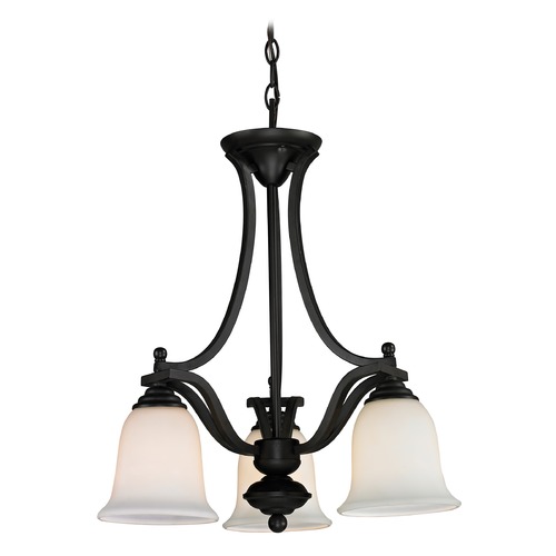 Z-Lite Lagoon Matte Black Chandelier by Z-Lite 703-3-MB