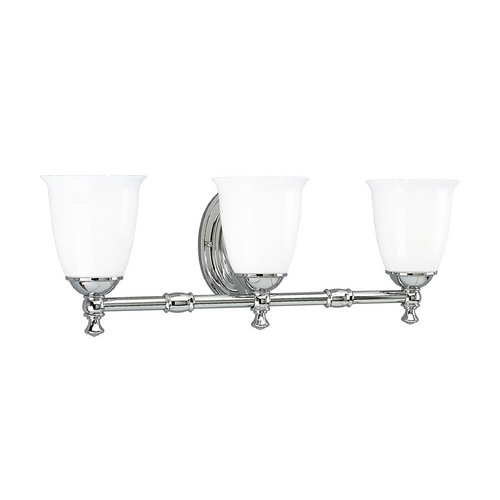 Progress Lighting Victorian Bathroom Light in Chrome by Progress Lighting P3029-15