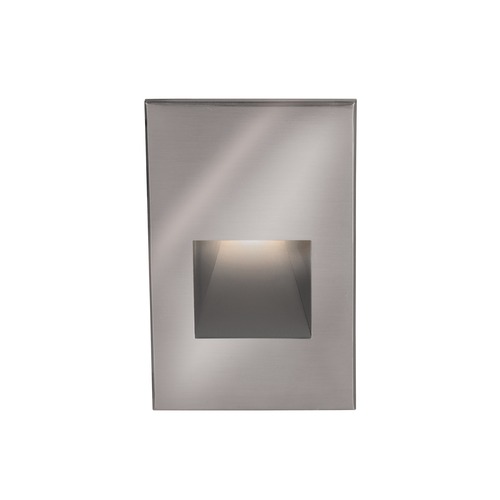 WAC Lighting Stainless Steel LED Recessed Step Light with Blue LED by WAC Lighting WL-LED200F-BL-SS