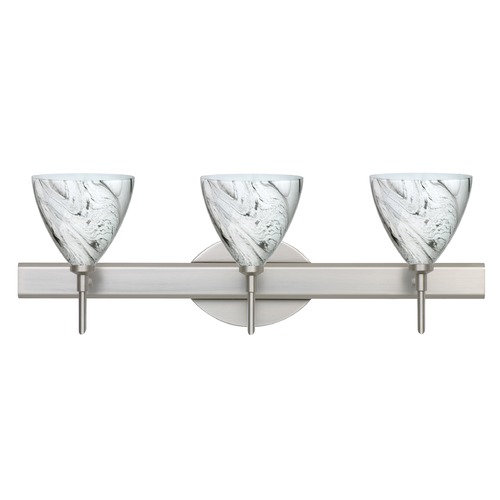Besa Lighting Besa Lighting Mia Satin Nickel LED Bathroom Light 3SW-1779MG-LED-SN