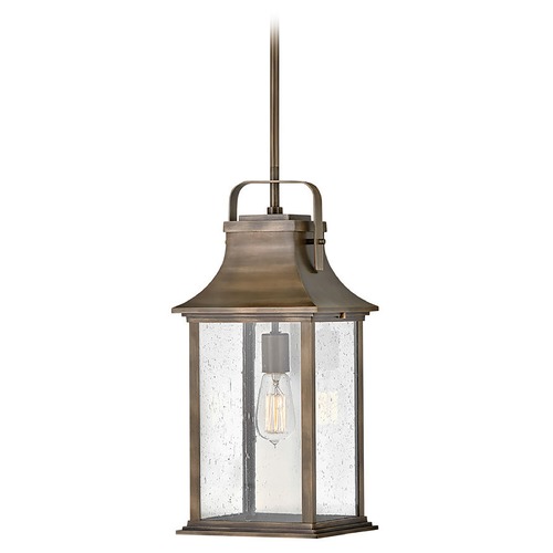 Hinkley Grant 19.75-Inch Burnished Bronze Outdoor Hanging Light by Hinkley Lighting 2392BU