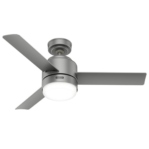 Hunter Fan Company Hunter Fan Company Gilmour Matte Silver LED Ceiling Fan with Light 51845