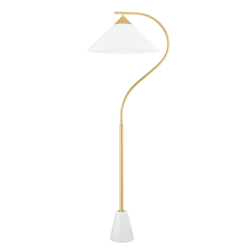 Mitzi by Hudson Valley Bianca 63-Inch Floor Lamp in Aged Brass by Mitzi by Hudson Valley HL930401-AGB