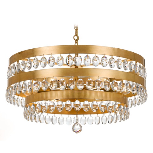 Crystorama Lighting Crystorama Lighting Perla Antique Gold Pendant Light 6108-GA
