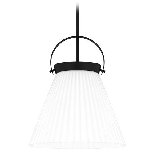 Quoizel Lighting Quoizel Lighting Thibault Matte Black Pendant Light with Conical Shade QP6181MBK