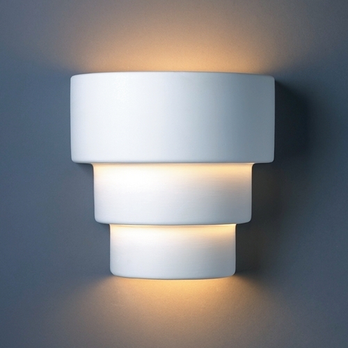 Justice Design Group Sconce Wall Light in Bisque by Justice Design Group CER-2225-BIS