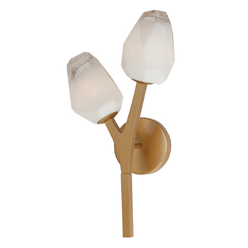 ET2 Lighting Blossom 2-Light LED Wall Sconce in Natural Aged Brass by ET2 Lighting E32792-93NAB