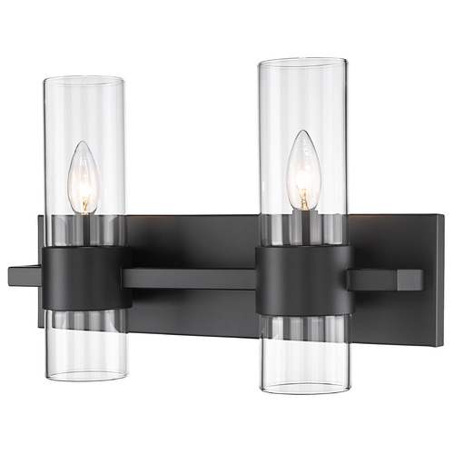 Z-Lite Lawson Matte Black Bathroom Light by Z-Lite 343-2V-MB