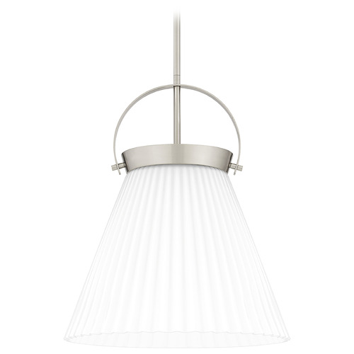 Quoizel Lighting Quoizel Lighting Quoizel Pendant Brushed Nickel Pendant Light with Conical Shade QP6181BN