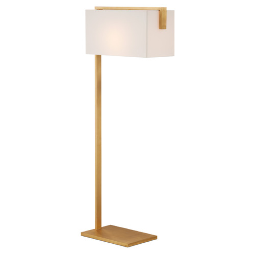 Currey and Company Lighting Currey and Company Gambit Gold Leaf Floor Lamp with Rectangle Shade 8000-0143