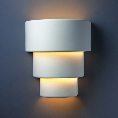 Justice Design Group Sconce Wall Light in Bisque by Justice Design Group CER-2235-BIS