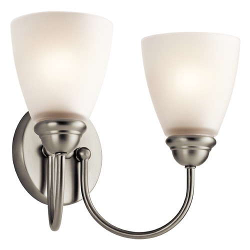 Kichler Lighting Jolie 13-Inch Vanity Light in Brushed Nickel by Kichler Lighting 45638NI