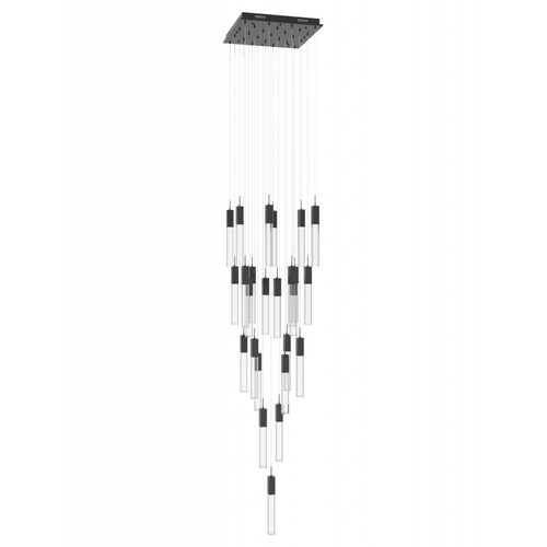 Avenue Lighting Avenue Lighting Original Glacier Dark Bronze LED Multi-Light Pendant with Rectangle Shade HF1904-25-GL-DBZ-C