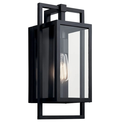Kichler Lighting Goson 16.0-Inch Outdoor Wall Light in Black by Kichler Lighting 59086BK