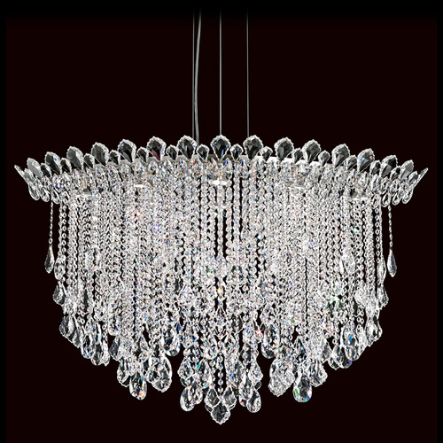 Schonbek Lighting Schonbek Worldwide Lighting Trilliane Strands Polished Stainless Steel Pendant Light TR4812N-401R