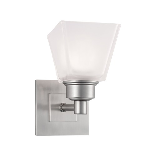 Norwell Lighting Matthew Brush Nickel Sconce 9635-BN-SQ