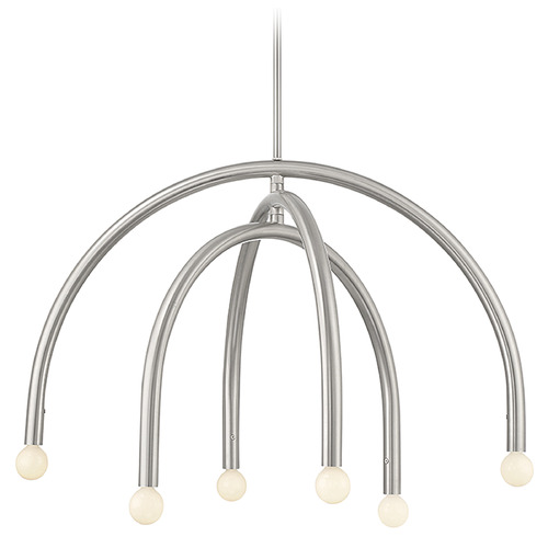 Meridian 30-Inch Wide Chandelier in Brushed Nickel by Meridian M100115BN