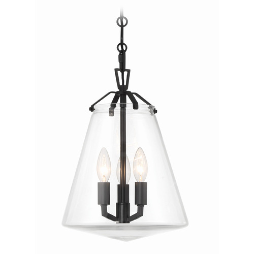 Crystorama Lighting Crystorama Lighting Voss Matte Black Chandelier VSS-7004-MK