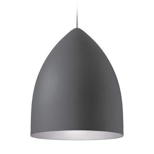 Visual Comfort Modern Collection Signal Grande LED Pendant in Gray & Platinum by Visual Comfort Modern 700TDSIGGPYL-LED927
