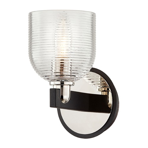 Troy Lighting Munich Carbide Black & Polished Nickel Sconce by Troy Lighting B7711