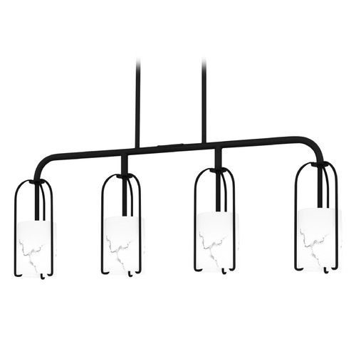 Quoizel Lighting Quoizel Lighting Fairbanks Matte Black Island Light with Cylindrical Shade FRB438MBK