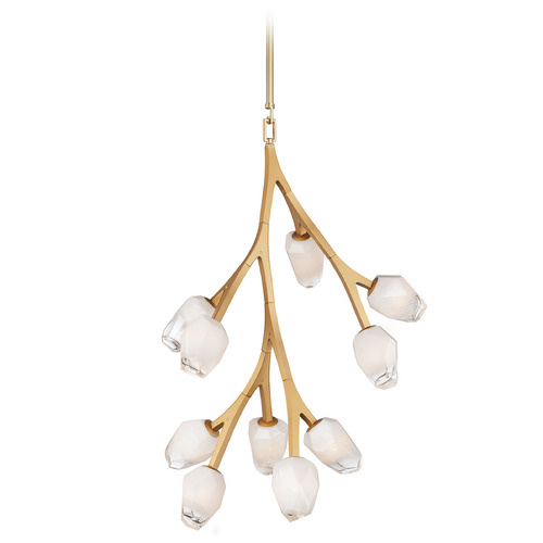 ET2 Lighting Blossom 10-Light LED Pendant in Natural Aged Brass by ET2 Lighting E32798-93NAB