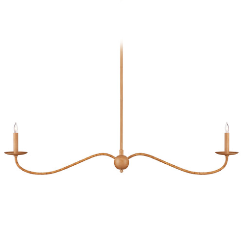 Currey and Company Lighting Currey and Company Saxon Saddle Tan / Natural Island Light 9000-1127