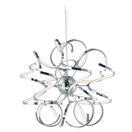 ET2 Lighting Chaos 23.50-Inch LED Pendant in Polished Chrome by ET2 Lighting E21411-PC