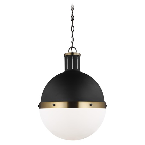Visual Comfort Studio Collection Hanks Large Midnight Black & Satin Brass Pendant by Visual Comfort Studio 6677101-112