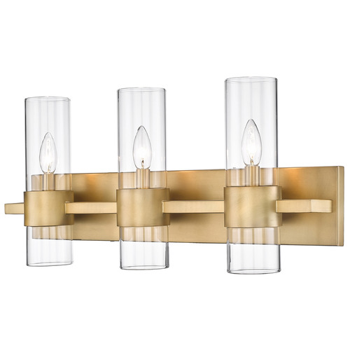 Z-Lite Lawson Rubbed Brass Bathroom Light by Z-Lite 343-3V-RB