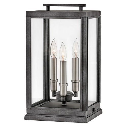 Hinkley Sutcliffe 3-Light Aged Zinc & Antique Nickel LED Post Light 2700K by Hinkley Lighting 2917DZ-LL