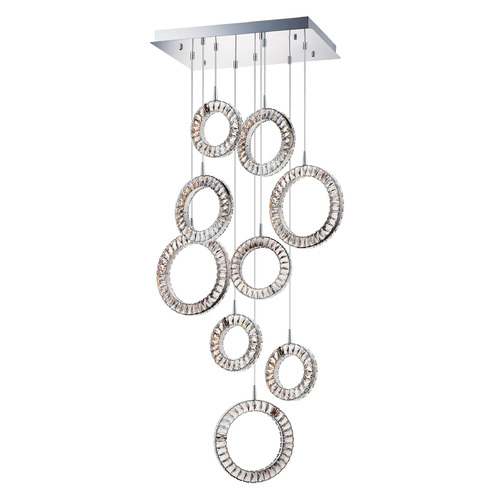 ET2 Lighting Charm 9-Light LED Pendant in Polished Chrome by ET2 Lighting E30568-20PC
