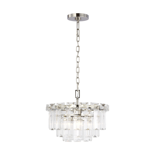 Visual Comfort Studio Collection Chapman & Meyers Arden Polished Nickel & Crystal Chandelier by Visual Comfort Studio CC1254PN