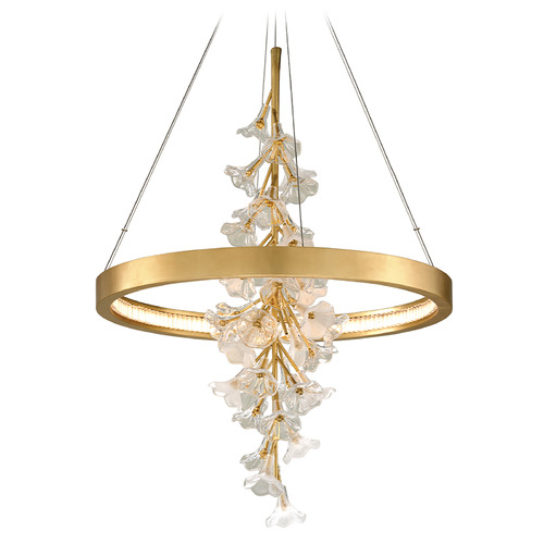 Corbett Lighting Corbett Lighting Jasmine Gold Leaf LED Pendant Light 268-71-GL