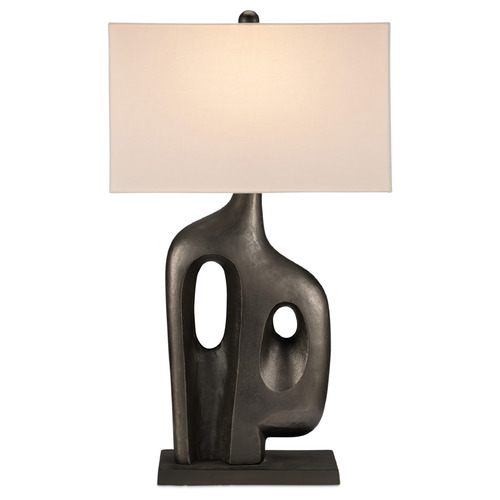 Currey and Company Lighting Currey and Company Avant-Garde Graphite Table Lamp with Rectangle Shade 6000-0910