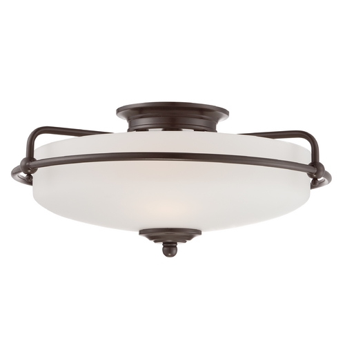 Quoizel Lighting Griffin 17-Inch Semi-Flush Mount in Palladian Bronze by Quoizel Lighting GF1617PN
