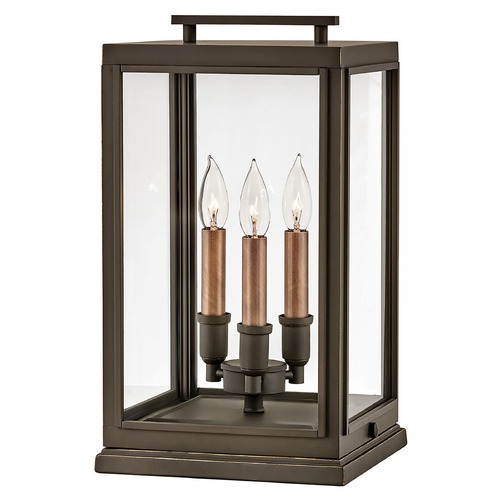 Hinkley Sutcliffe 3-Light Oil Rubbed Bronze & Antique Copper LED Post Light 2700K by Hinkley Lighting 2917OZ-LL