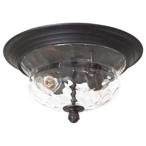 Minka Lavery Flush Mount with Clear Glass in Corona Bronze by Minka Lavery 8769-166