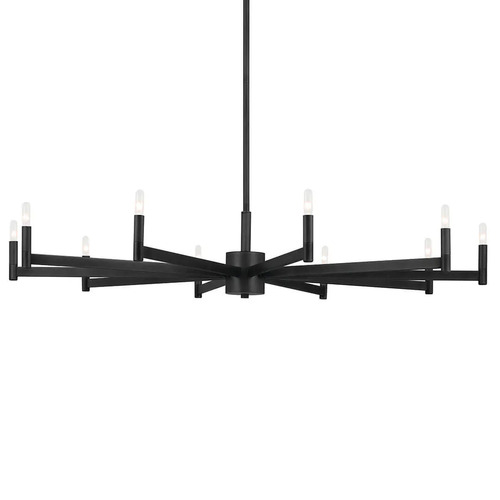 Kichler Lighting Erzo 48-Inch 10-Light Chandelier in Black by Kichler Lighting 52613BK