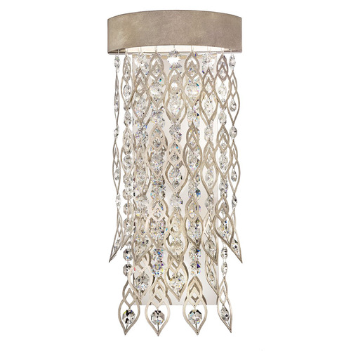 Schonbek Lighting Schonbek Worldwide Lighting Pavona Antique Silver LED Sconce S9115-48R