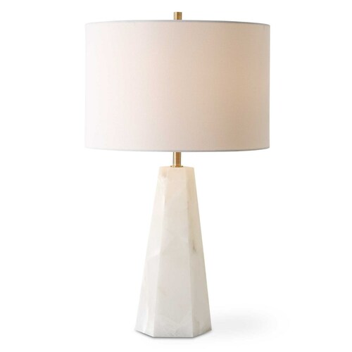 Uttermost Lighting 23-Inch Marble Table Lamp in White by Uttermost Lighting W26144-1